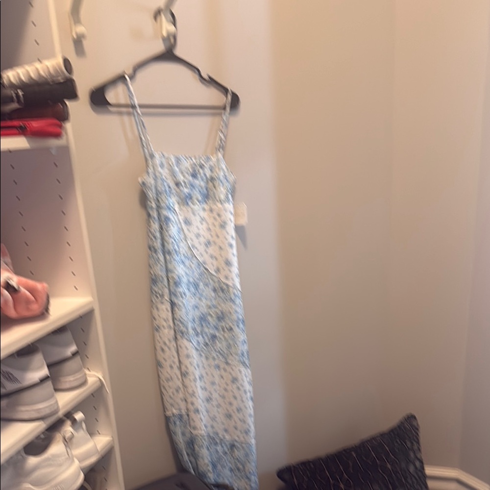 Altar'd State Blue and White Maxi Dress